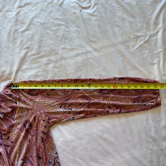 Les Serein Locarno Peplum Blouse Pink Paisley Sz L Large Stitch Fix NWT - Picture 4 of 11